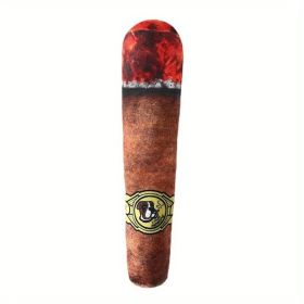 Plush Cigar Squeaky Dog Toys, Funny Cute Dog Gifts (Model: cigar toy)